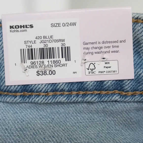 New with tags Super High Rise Bermuda shorts 0/24W - Picture 5 of 6